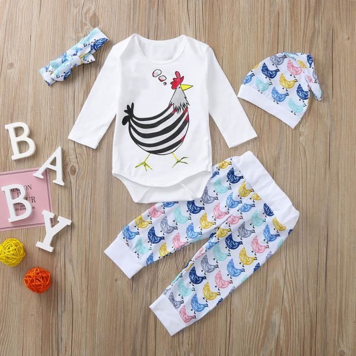 Nouveau Ne Bebe Fille Garcon Turquie Thanksgiving Romper Hauts Pantalons Chapeau Vetements Set Blanc Blanc Blanc Cdiscount Pret A Porter