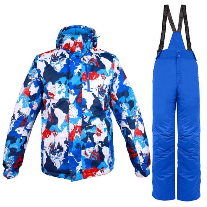 Combinaison de ski homme de Marque luxe Pantalons de ski coupe-vent  Camouflage imperméable chaude Combinaison de ski Vêtement - Cdiscount Sport