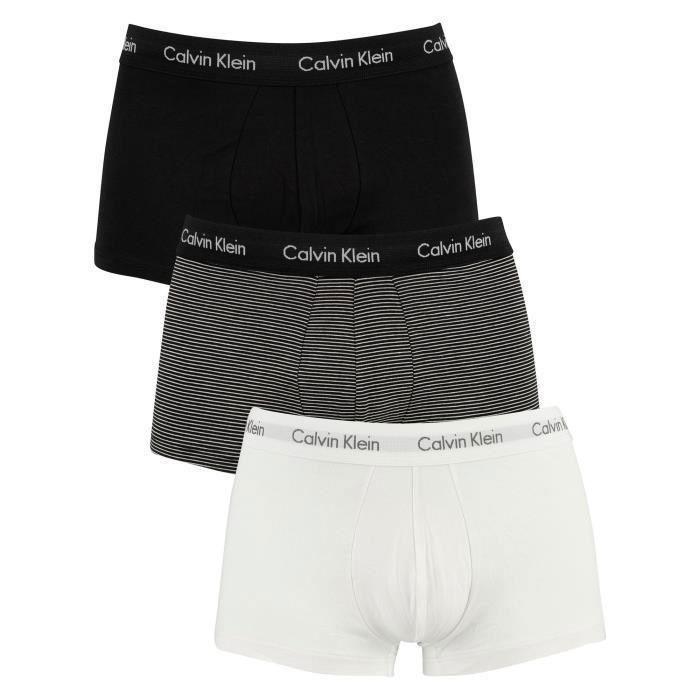 Calvin Klein Homme Paquet de 3 troncs de faible hauteur, Multicolore
