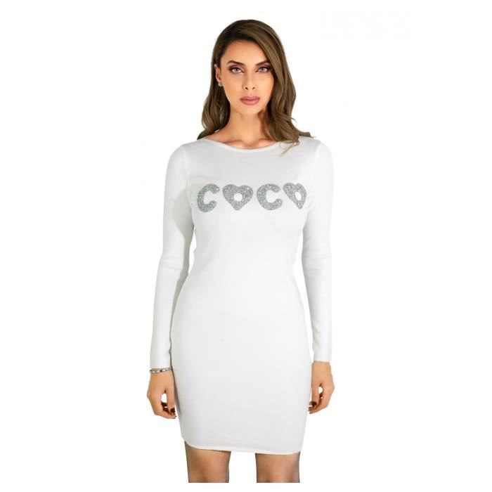 robe pull strass