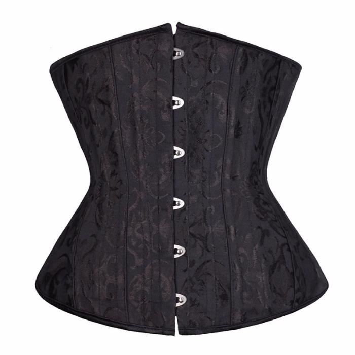 Ceinture Corset en dentelle avec chaîne de perles, Bustier désossé sous