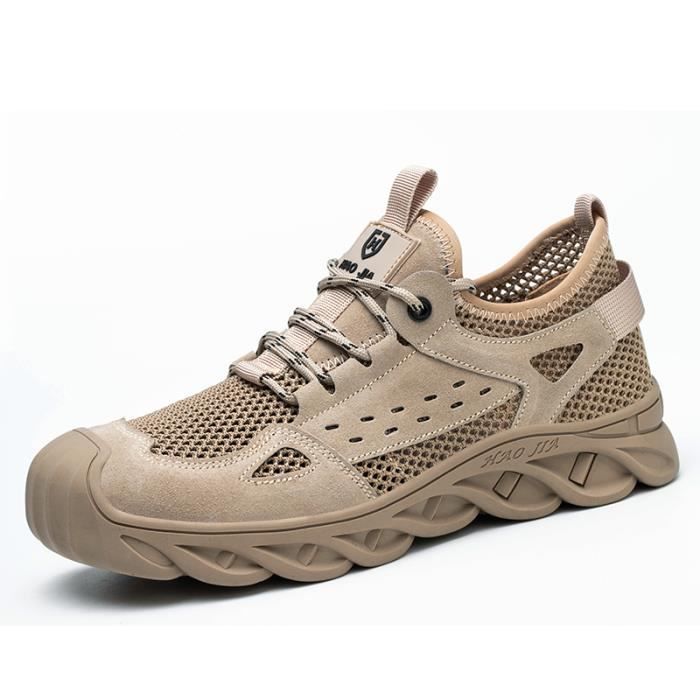 Chaussures De Sécurité Homme En Acier - Légères, Confortables Avec Coussin D'air - Pointures 40 à 48 - Noir