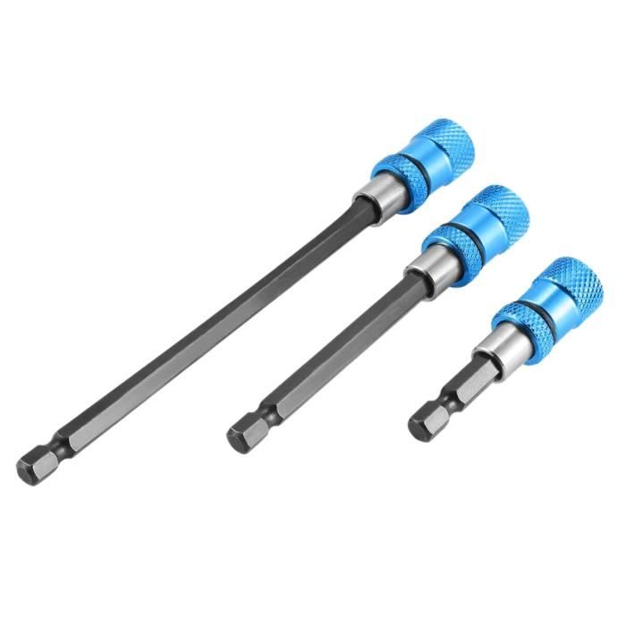 Lot De 3 Porte-Embuts Magnétiques Pour Cloison Sèche – Tige 1/4" Hex + Embouts PH2 – Profondeur Réglable