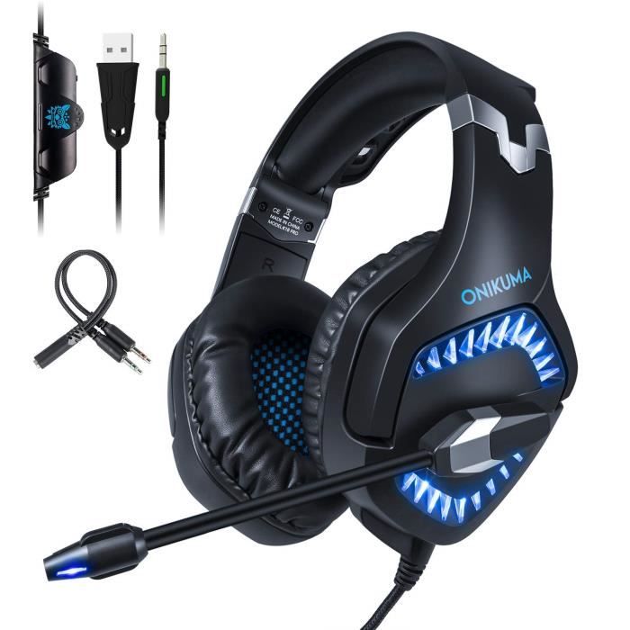 ONIKUMA K2 Pro Casque de jeu stéréo pour PS4 / Xbox One