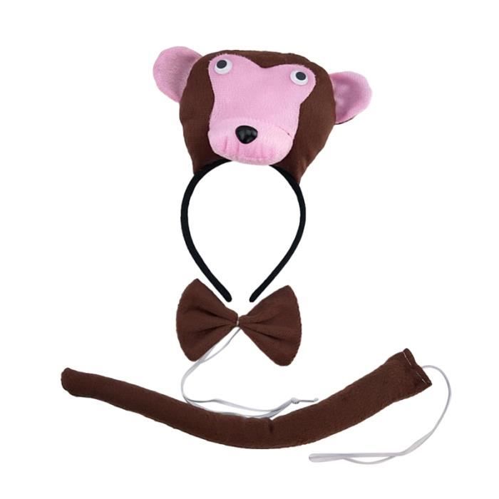 Petitebelle Costume Girafe - Bandeau, Nœud Papillon, Queue, Gants Et Tutu Marron - 5 Pièces