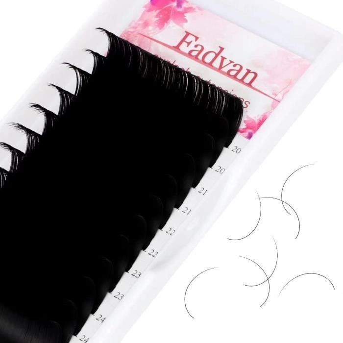Extensions De Cils Professionnelles 0.18 D Curl - Mix De Longueurs 8-14mm, Naturelles, Par GEMERRY
