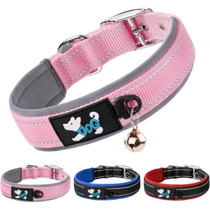 Collier Nylon Réfléchissant Fleuris Gros Chien