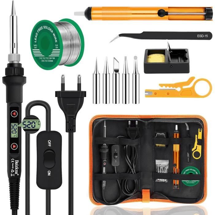 Brave-Kit de Fer à Souder Complet 220V Température Réglable + 5 PCS