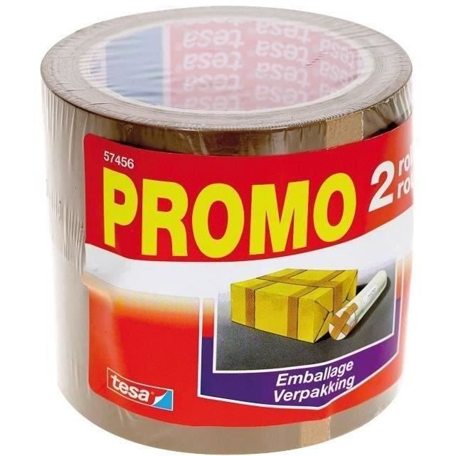 Ruban adhésif - lot de 2 - 66 m - lot de 50 mm