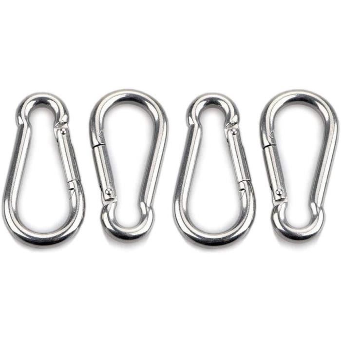 30 Mousquetons Métalliques Mini En Forme De S - Alliage Zinc, 8 Formes, Pour Sac à Dos, Camping, Pêche - 4