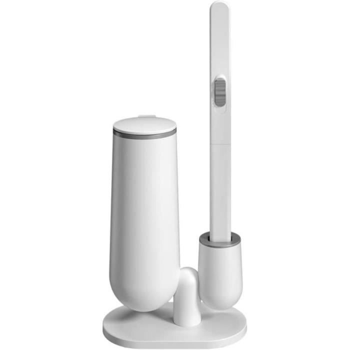 Baguettes Toilette Jetables Baloriz - 48 Recharges Avec Manche Ergonomique - Nettoyage Facile Et Hygiénique Sans Contact