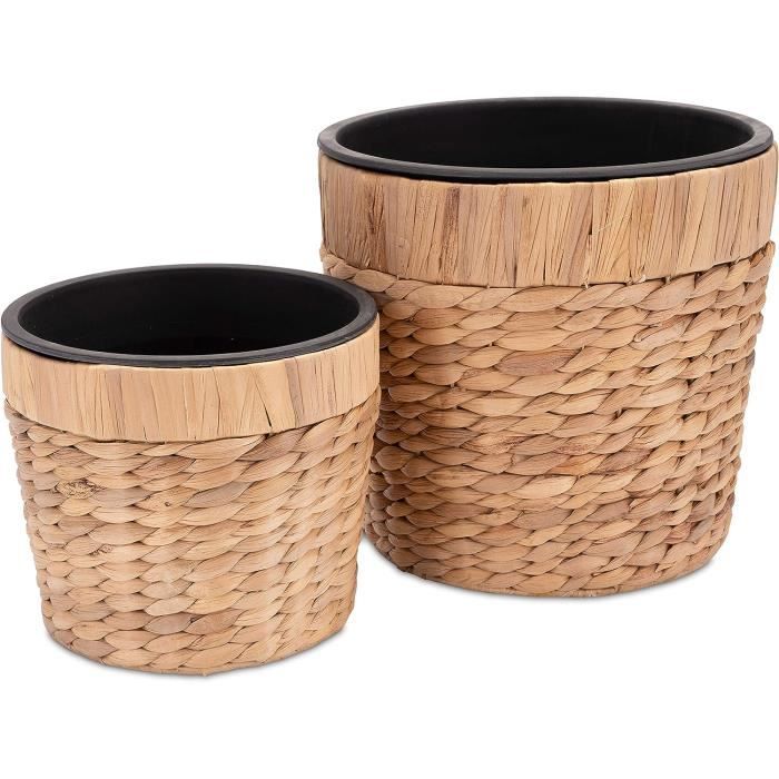 Panier Tressé Africain Aduna - Cache-pot Ou Rangement Déco, Fait Main En Herbe De Savane - Modèle Jaune