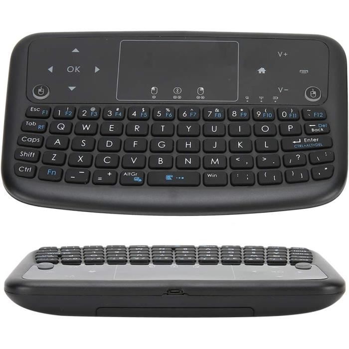 Clavier Mini Sans Fil 2,4 GHz I8 - Pavé Tactile Intégré - Compatible Android TV, Smart TV, Netflix