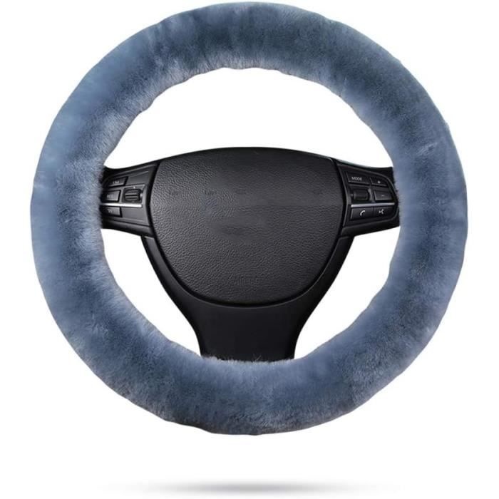 Housse De Volant Noire Pour Land Rover - Dimensions 38x9 Cm (15x3.5"), Cuir Synthétique Et PVC