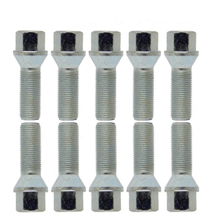 10x Boulons De Roue M12x1 5 40mm Conique 60 Pour Opel Peugeot Renault 10x-boulons-de-roue-m12x1-5-40mm-conique-60-pour-opel-peugeot-renault