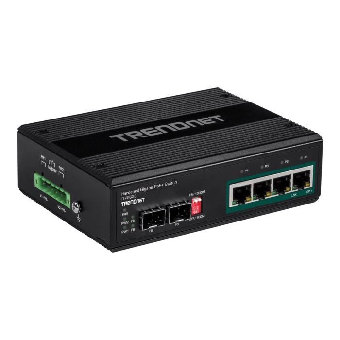 TRENDNET Commutateur Ethernet TI-PG62B 4 Ports - 2 Couches supportées - Modulaire - Paire torsadée