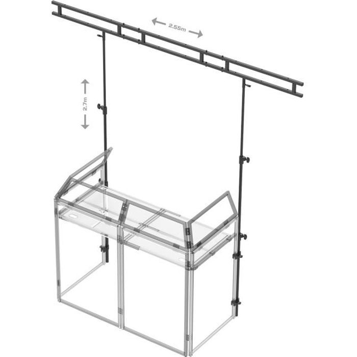 Pont lumineux pour cabine DJ - VONYX - DB3L - 20 points de montage - 270 m de hauteur