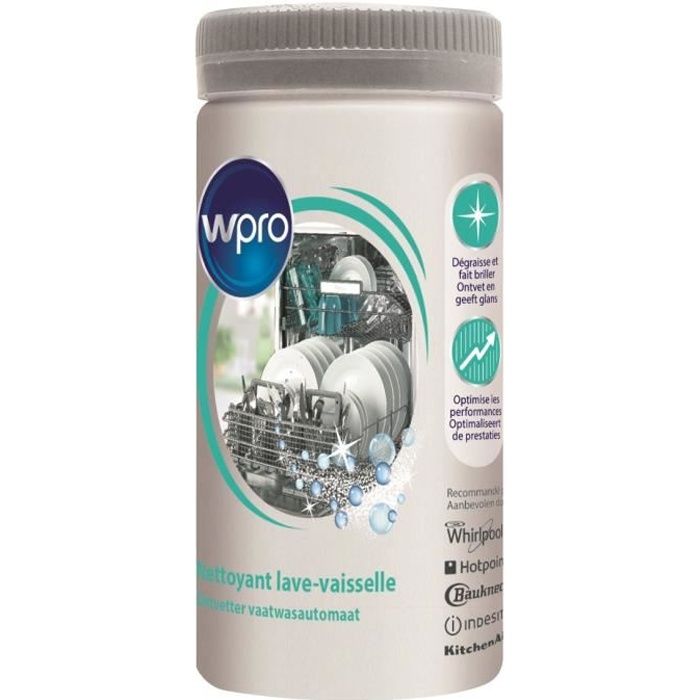 Wpro DDG125 - Dégraissant lave-vaisselle et lave-linge - flacon monodose 250g - Antiodeurs