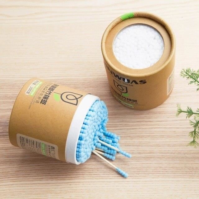 Lot De 200 Cotons-tiges Longs En Bois - 15 Cm, Pour Nettoyage Appareil Photo, Clavier, Maquillage, Bricolage - 9