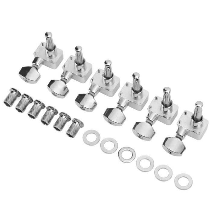 Têtes De Machine De Guitare (Pegs) Alnicov - 3 Droites 3 Gauches - Bronze - Pour Guitare Acoustique Ou Électrique
