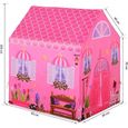 XJYDNCG Tente Enfant - Tente de Jeu Tente Chateau de Princesse - Rose-1