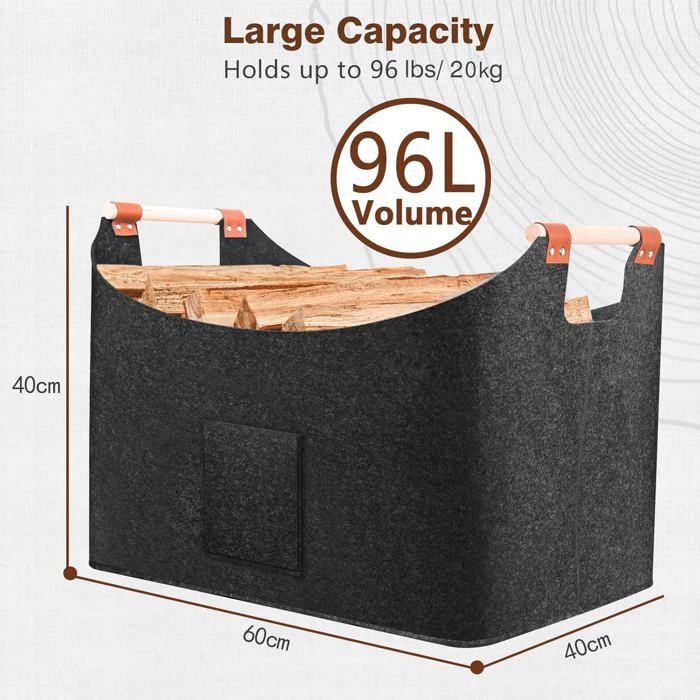 Etagère à Bois De Cheminée | 100 X 40 X 25 Cm | Support Pour Bois De