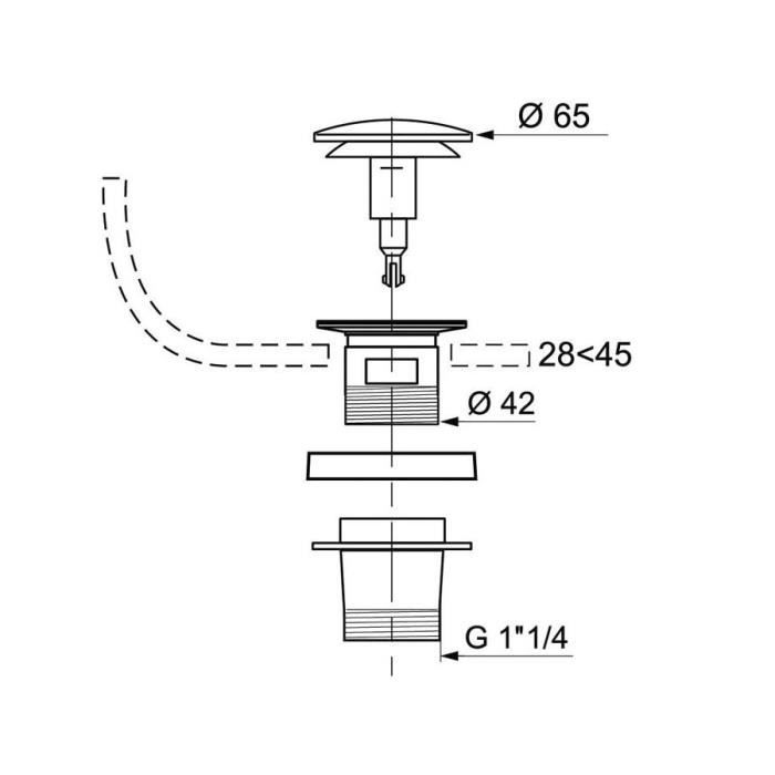 Bonde De Rechange Wirquin Quick Clac - Pour Baignoire Et Lavabo - Chromé Et Facile à Installer