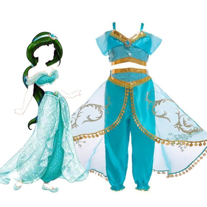 Robe de princesse Filles Jasmine Aladdin Costume Cosplay Deguisements Avec Accessoires Cdiscount Jeux Jouets