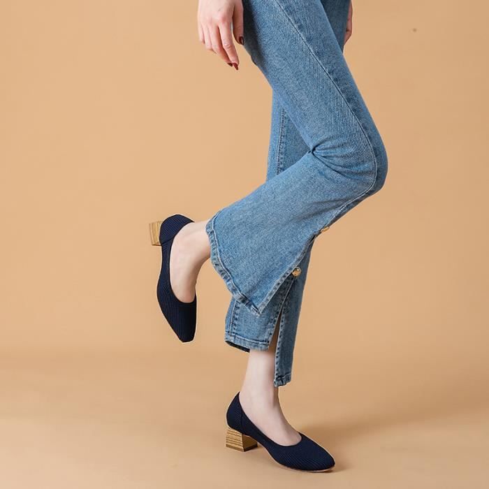 Escarpin store bicolore femme
