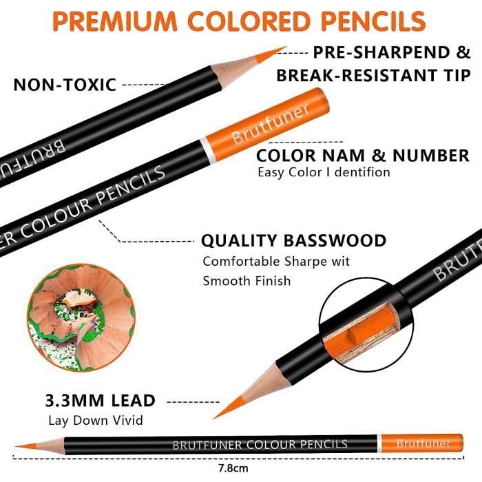 Efimeso 100 Crayon de Couleurs, Crayon de Couleurs Professionnel avec Etui  à Fermeture Eclair Noir,Crayons de Couleur pour Adult50 - Cdiscount  Beaux-Arts et Loisirs créatifs
