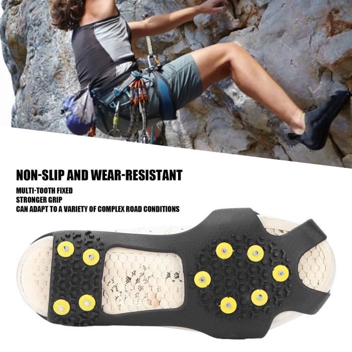 Semelles anti glisses pour la glace - Crampon pour chaussure anti Verglas  Semelle Antidérapant Crampon M -abilityshop - Cdiscount Sport