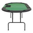 Table de poker pliable DIOCHE pour 9 joueurs 3 plis Ovale Vert-2