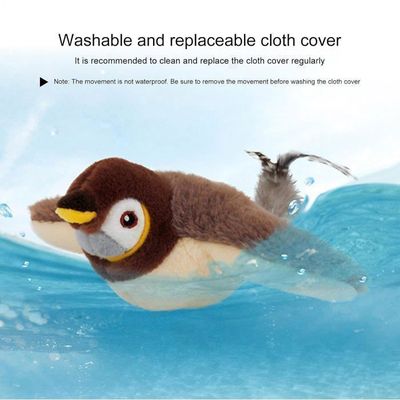 Oiseau Volant pour Chat, Jouet pour Chat Oiseau Gazouillant, Simulated Chirping Bird, Jouet Interactif pour Chats, Cadeau pour Chats (Moineau