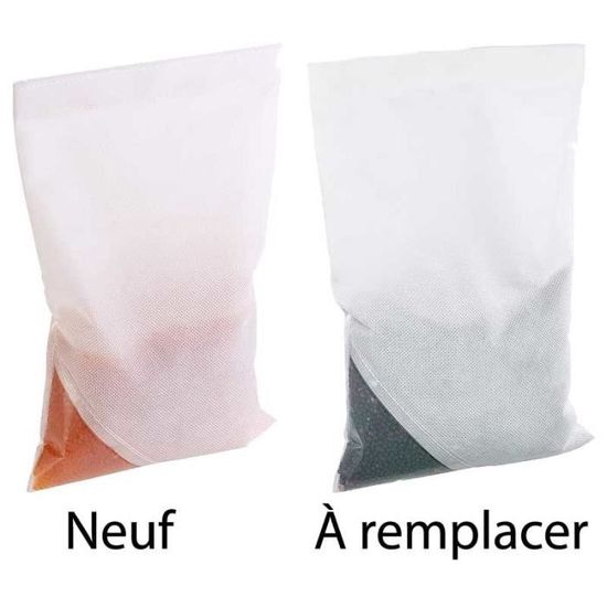 3 sachets absorbeurs dhumidité avec granulés à sécher 
