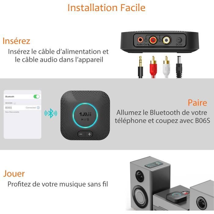 1Mii B06Ultra Bluetooth 5.2 Receiver, HiFi Bluetooth Martinique