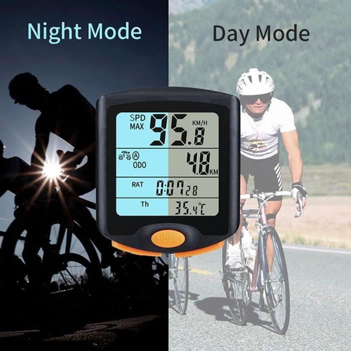 Compteur De Vitesse Vélo Sans Fil – Multifonction – Démarrage/arrêt Automatique