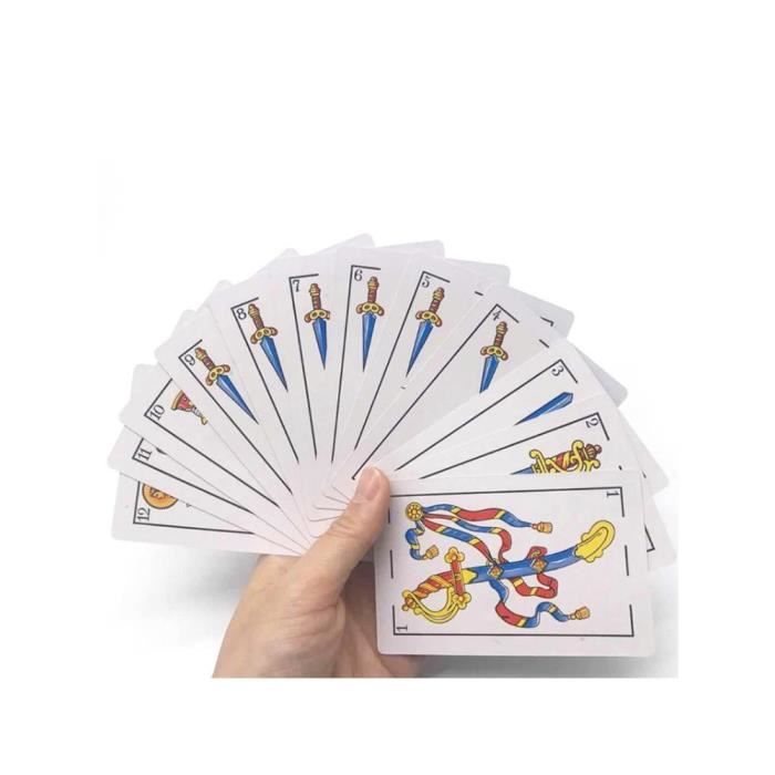 ANTEVIA - Jeux de Carte Espagnol avec 50 Cartes à Jouer plastifiés