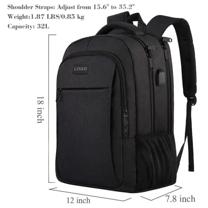 Sac Dos pour Ordinateur Portable de Voyage 17.6