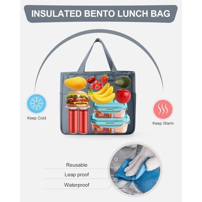 MARY IMPORT - SAC A LUNCH ISOTHERME - MARY003-243 - GRIS main image 1
