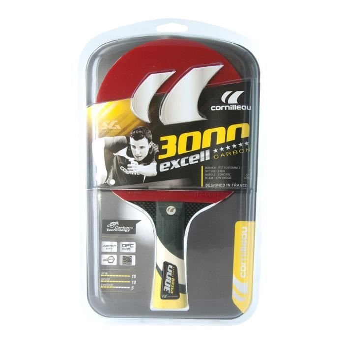Cornilleau Excell 3000 Racchetta Ping Pong - Carbon Technology, Rivestimento 6 Stelle - Foto 3
