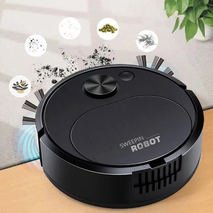Aspirateur Robot 3 En 1 intelligent-Mini et compact-Faible bruit  55db-rechargeable par US-Pour maison, bureau-Noir - Cdiscount Electroménager