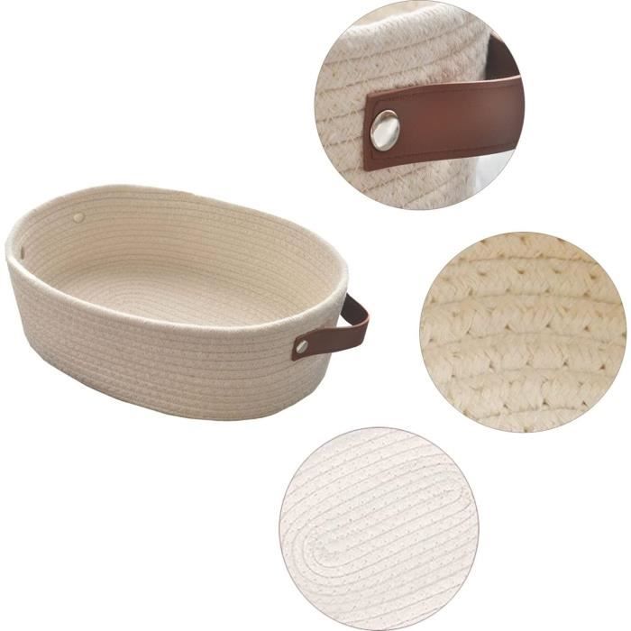 Panier De Rangement En Corde De Coton Organisateurs De Paniers De Rangement Rectangulaires Naturels Decoratifs Pour Chambre De Bebe Salon Vert 99413833
