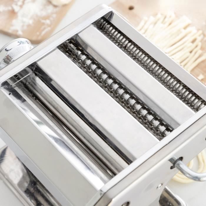 Machine à Pâte Manuelle Laminoir à Pâte Manuel - Machine à Nouilles 3 En 1 Acier Inoxydable Laminoire Pâte Réglable Acier Inox Tagliatelles Maison