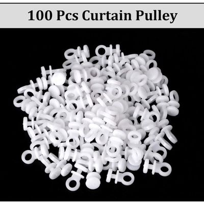 Crochet Rideau 100 Crochets Rideaux Redamancy - Blancs (pour Rails Et Tringles) Crochet Rideau Rail