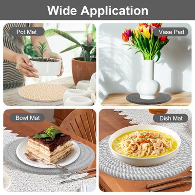 Lot De 5 Dessous De Plat Ronds En Liège Pour Casseroles Chaudes, Poêles