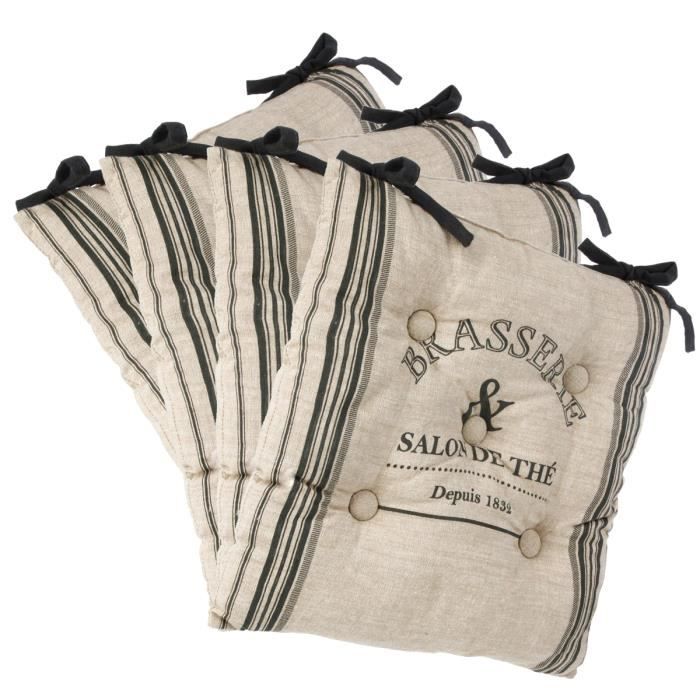 Lot De 2 Coussins De Chaise De Bistrot D'extérieur Ronds