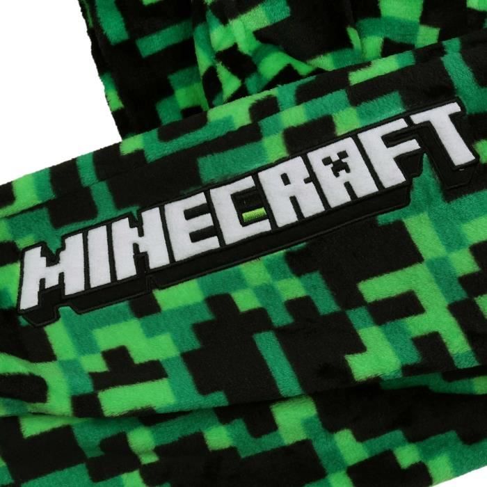 Pyjama Minecraft Garçon - Manches Longues Motif Creeper - 100% Polyester - Officiel Minecraft