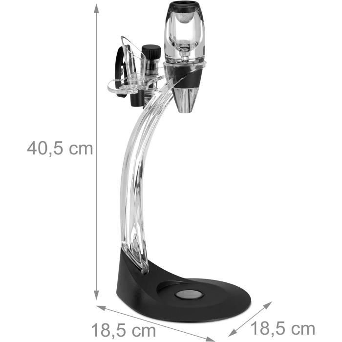 Vacu Vin Carafe à Décanter Vin En Verre Cristal + Bouchon Liège - Élégante Et Pratique