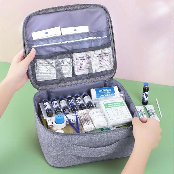 Colexy 2 Pièces Trousse De Secours Vide, Sac De Médecine Portable, Sac D' Urgence De Grande Capacité, Trousse De Médecine, Sac De Rangement De