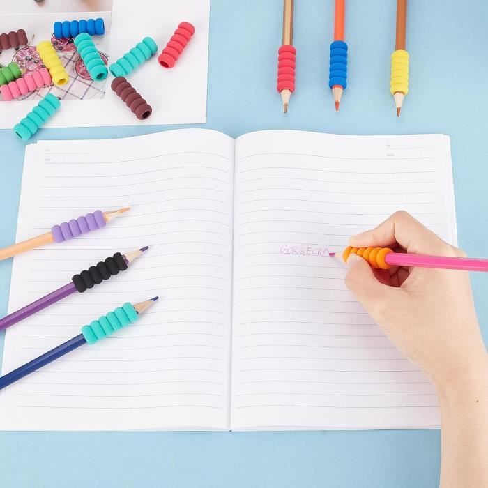 120 Pièces 10 Couleurs En Mousse Souple Poignées De Crayon Peinture